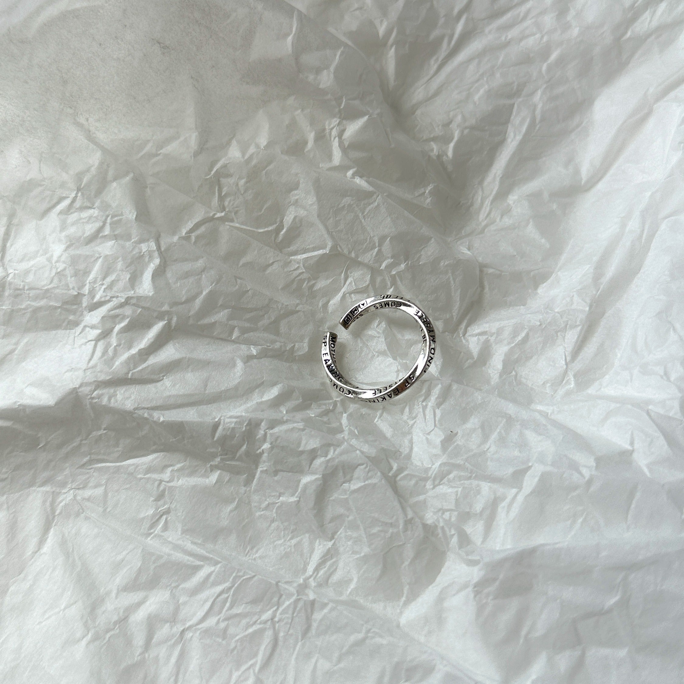 Silver-Plated Alphabets Ring