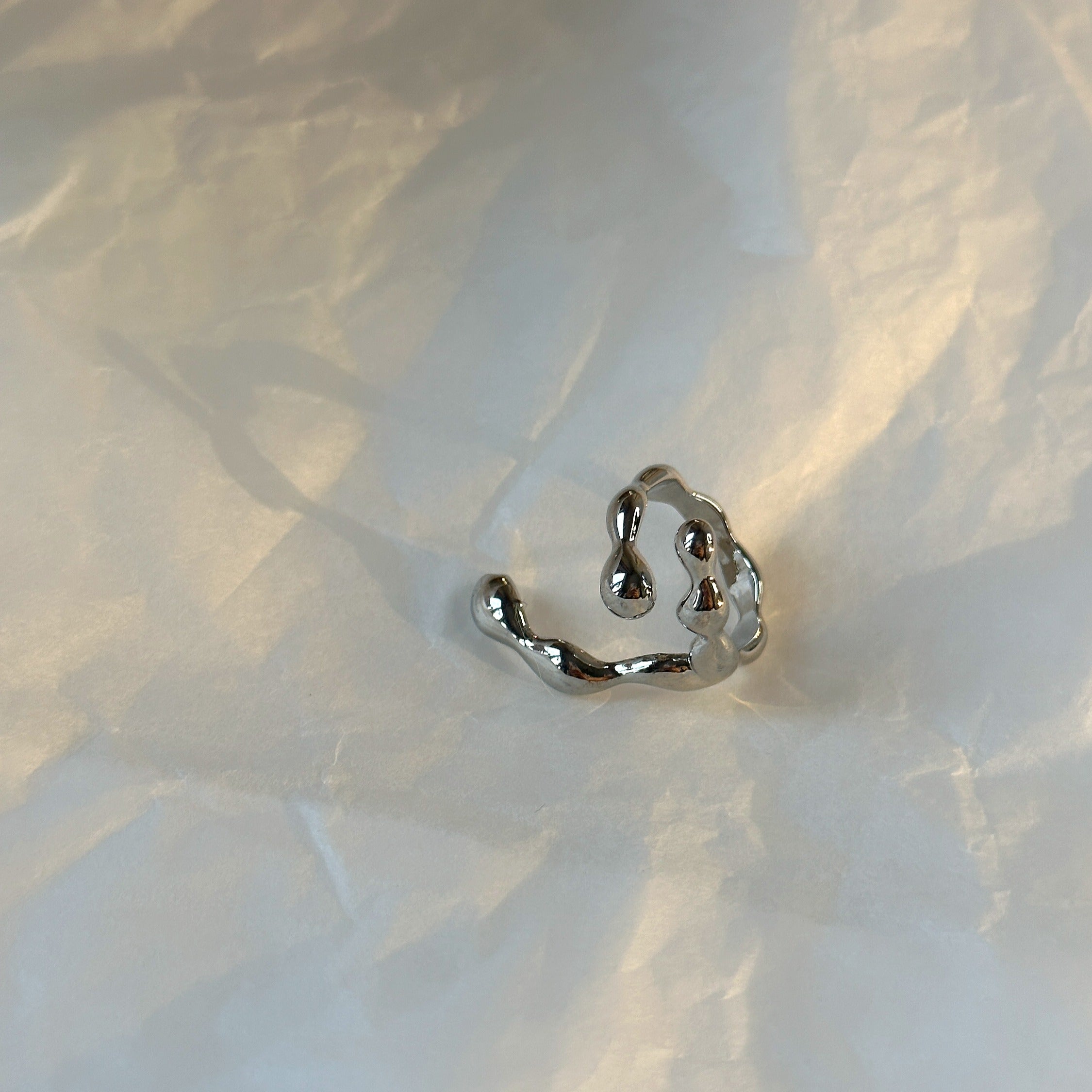 Silver-Plated Irregular Shape Ring