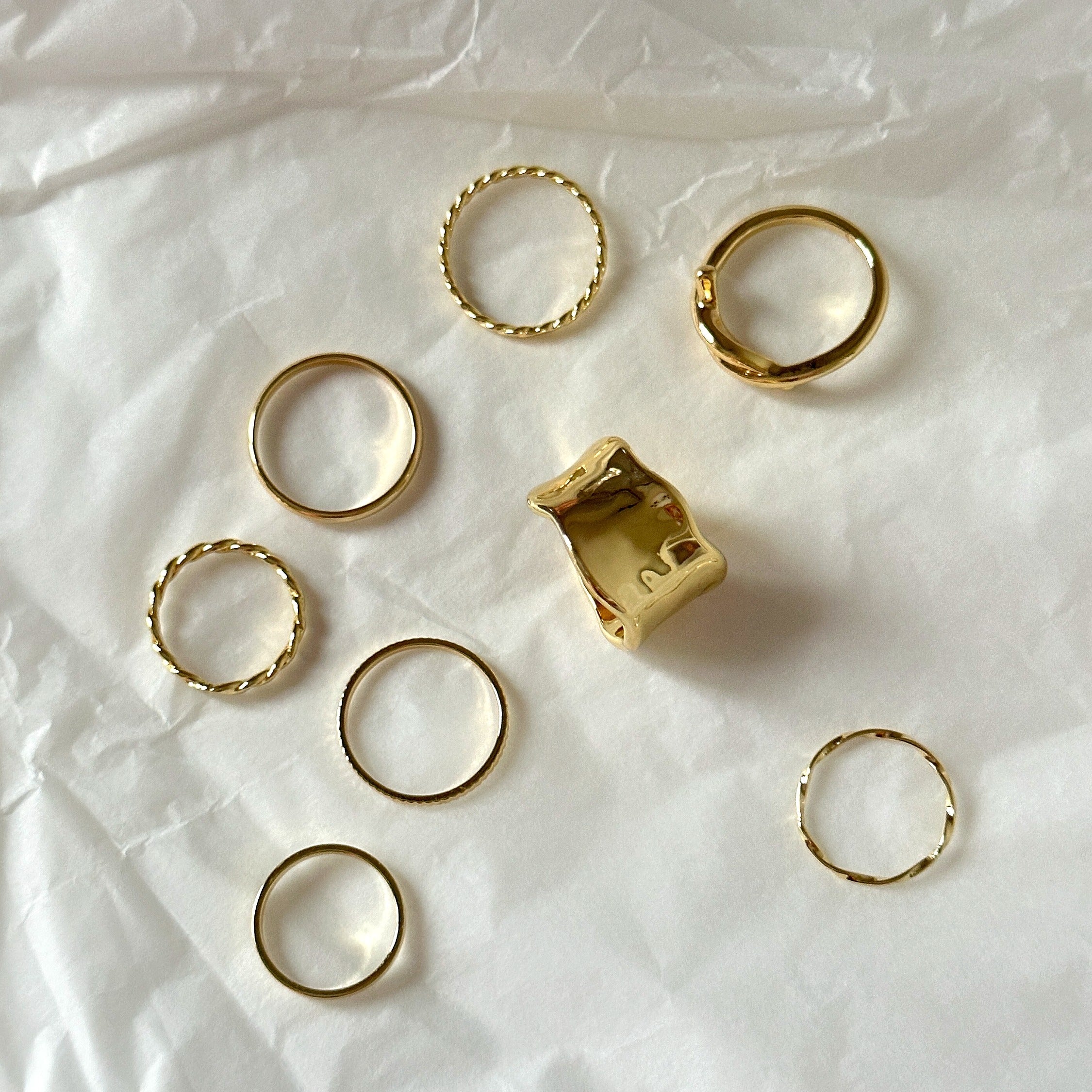 Silver and Gold Ring Sets