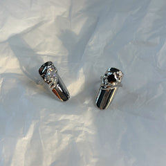 Silver-Plated Crystal Sheild Ring