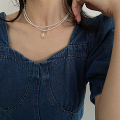Pearl Double Chain Necklace