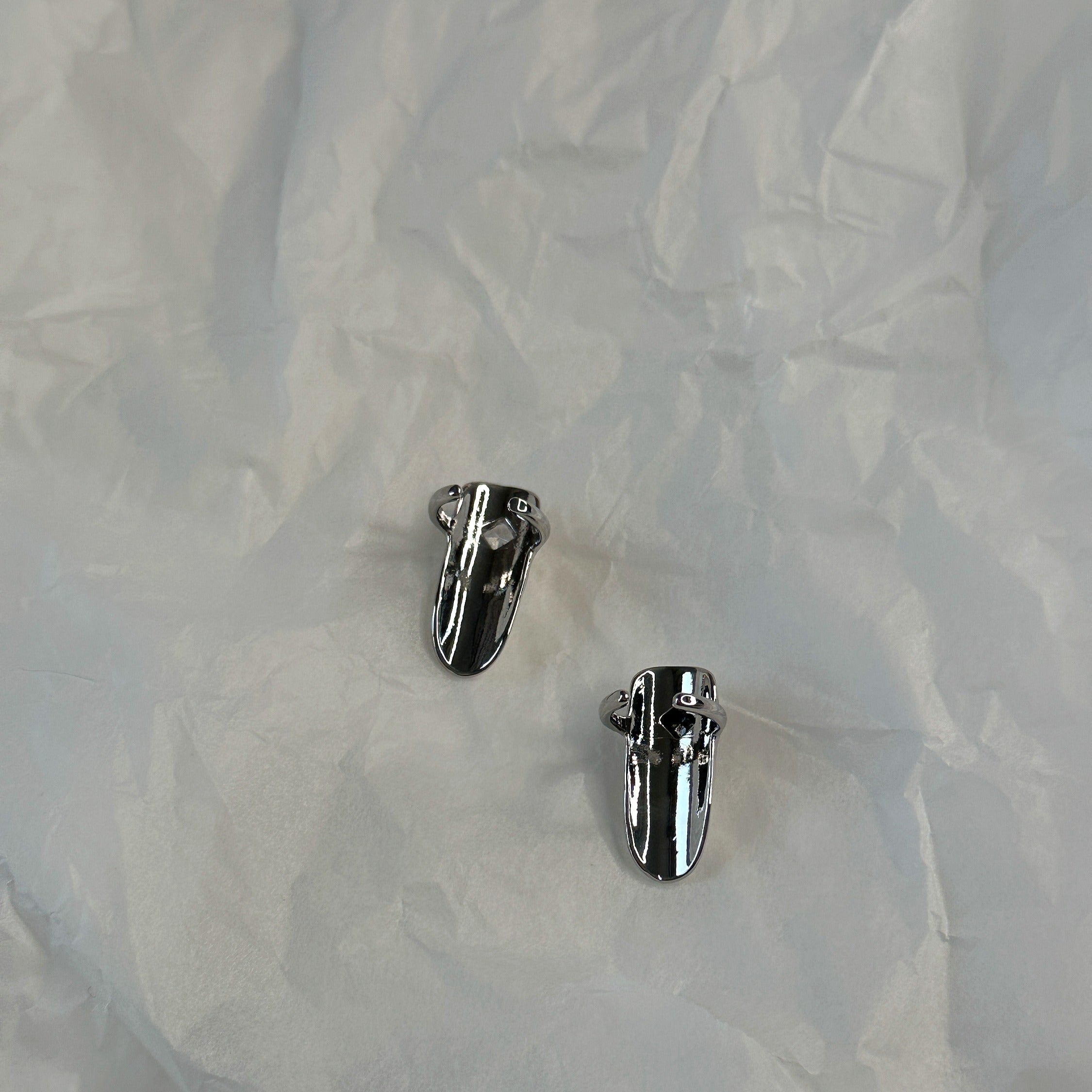 Silver-Plated Crystal Sheild Ring