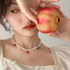 Gold Multilayer Necklace with Pearls