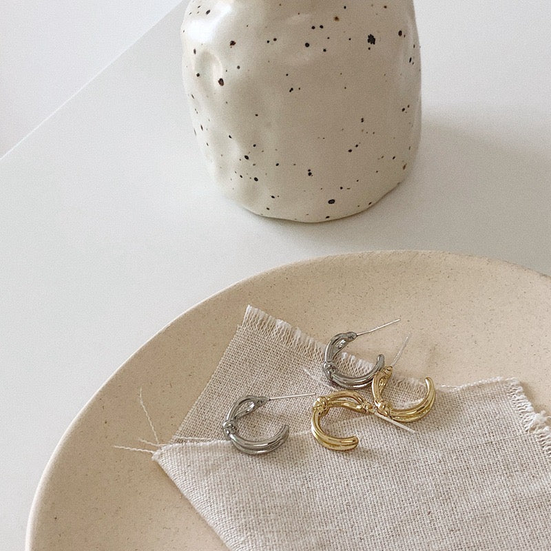 C Hoop Earrings