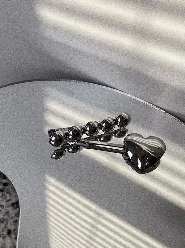 Silver Hair Clip Set