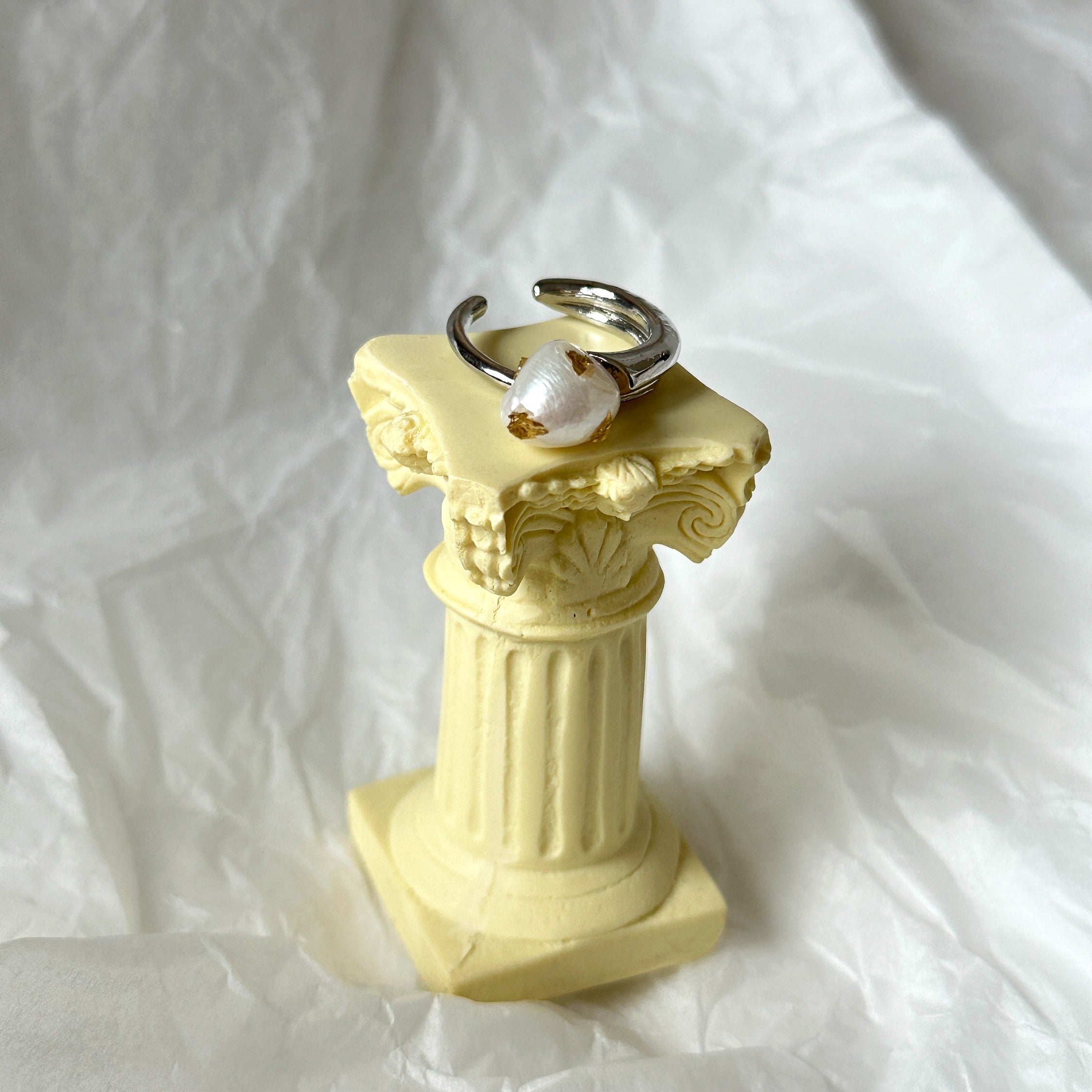 Duck Shape Siver Ring with Gold Plating