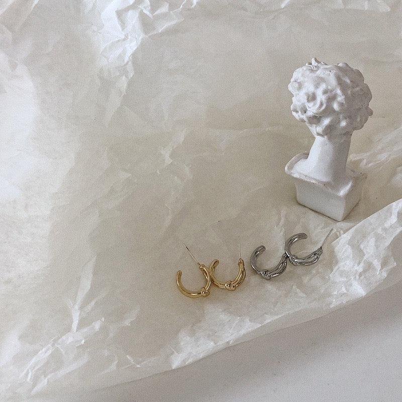 C Hoop Earrings