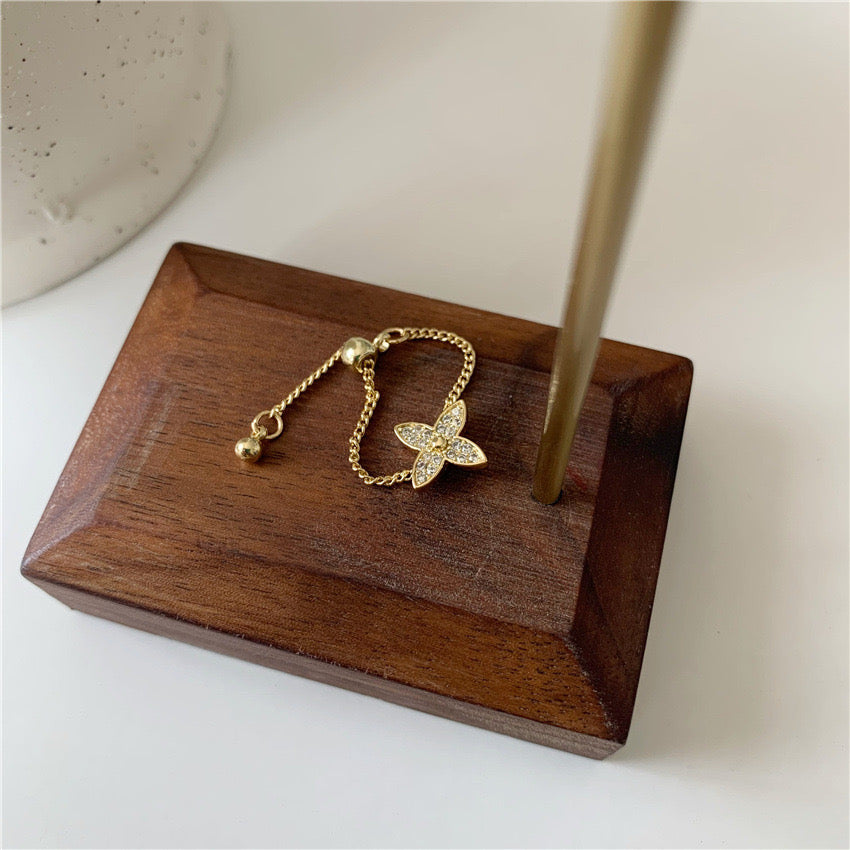 Gold-Plated Ring with Diamonds