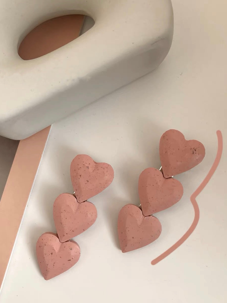 Pink Heart Hair Clips