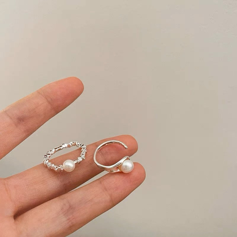 Silver Plated Pearl Ring