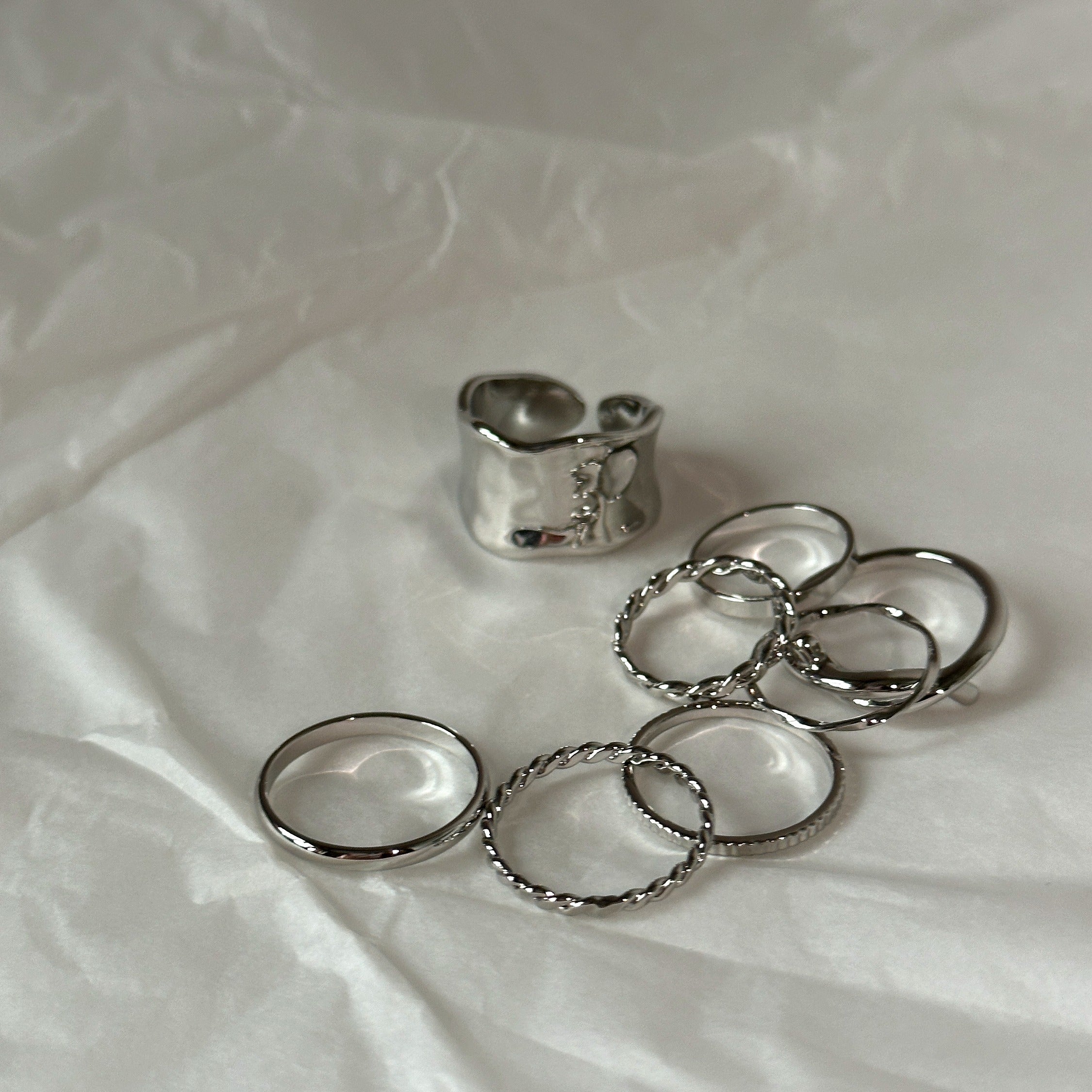 Silver and Gold Ring Sets
