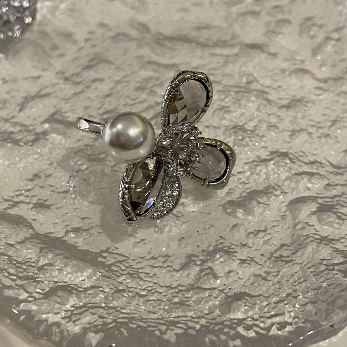 Silver Plated Diamond Ring