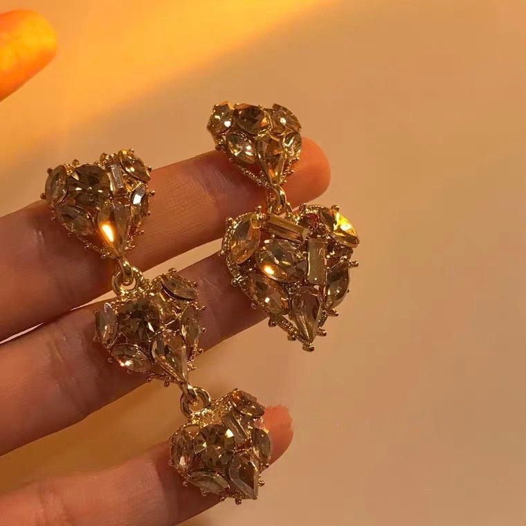 Unmatched Crystal Drop Earrings