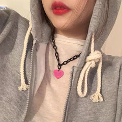 Black Link Chain Necklace