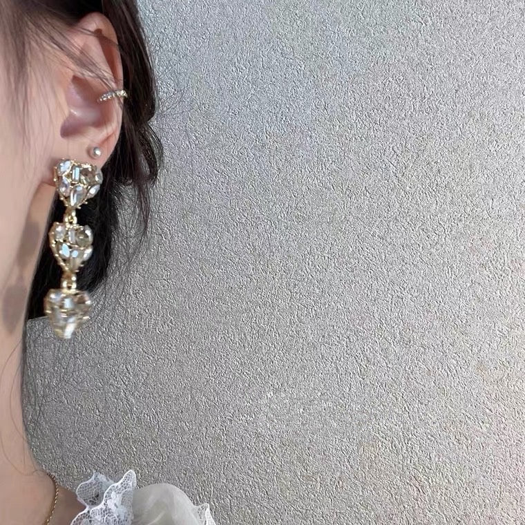 Unmatched Crystal Drop Earrings