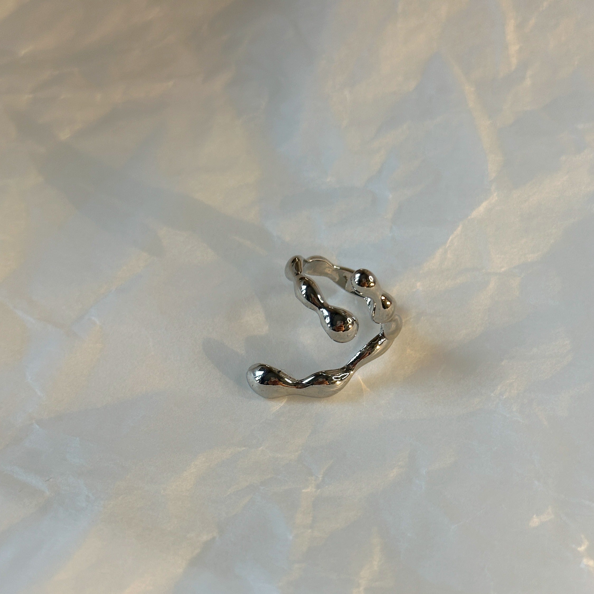 Silver-Plated Irregular Shape Ring