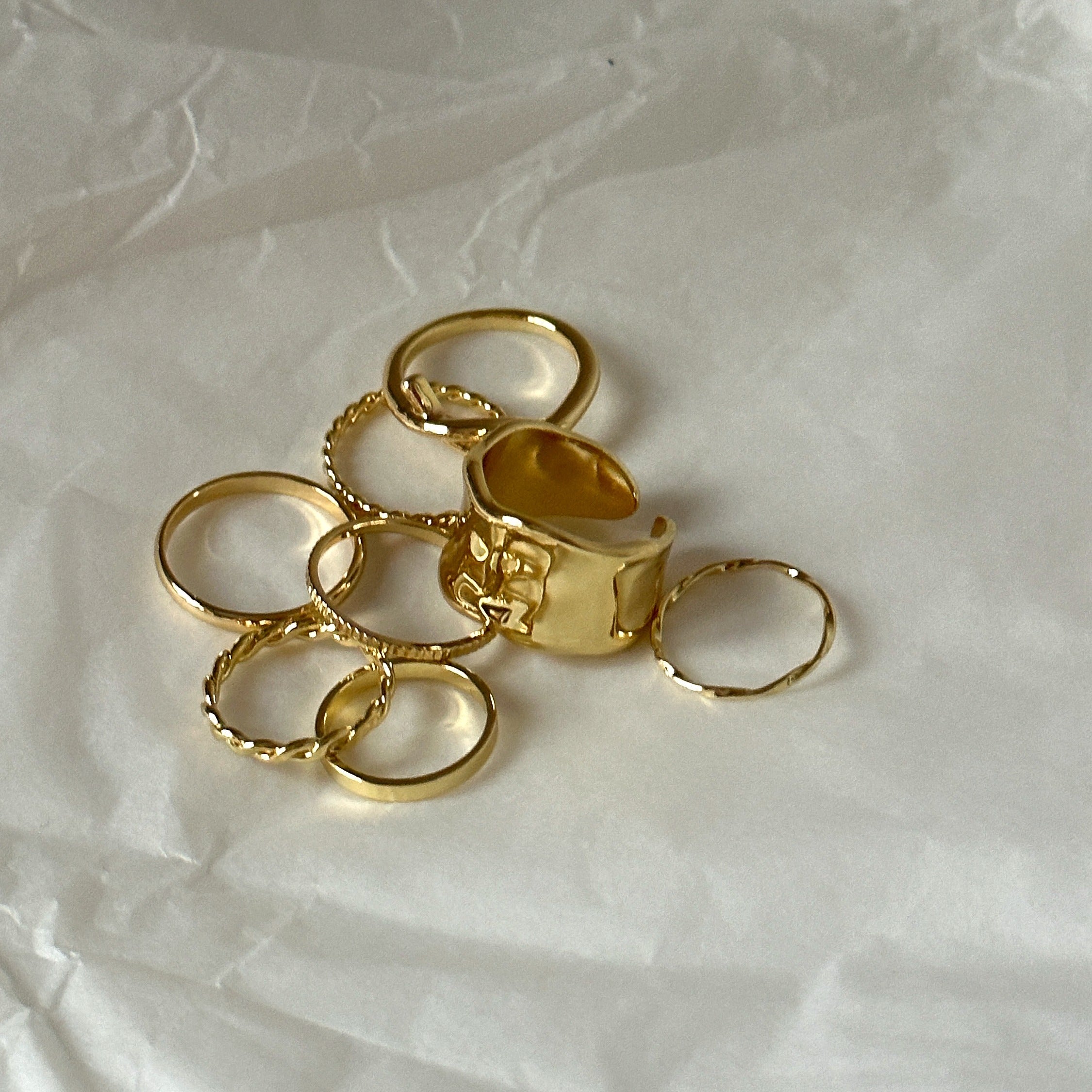 Silver and Gold Ring Sets