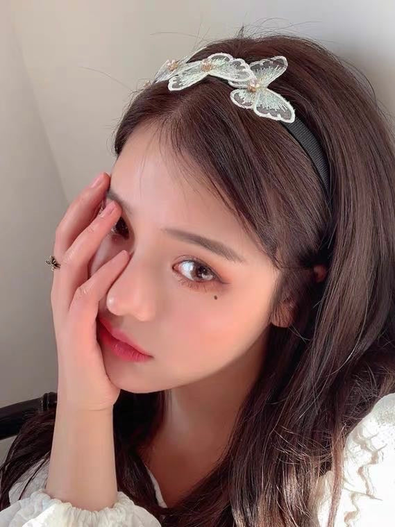 White Butterfly Headband