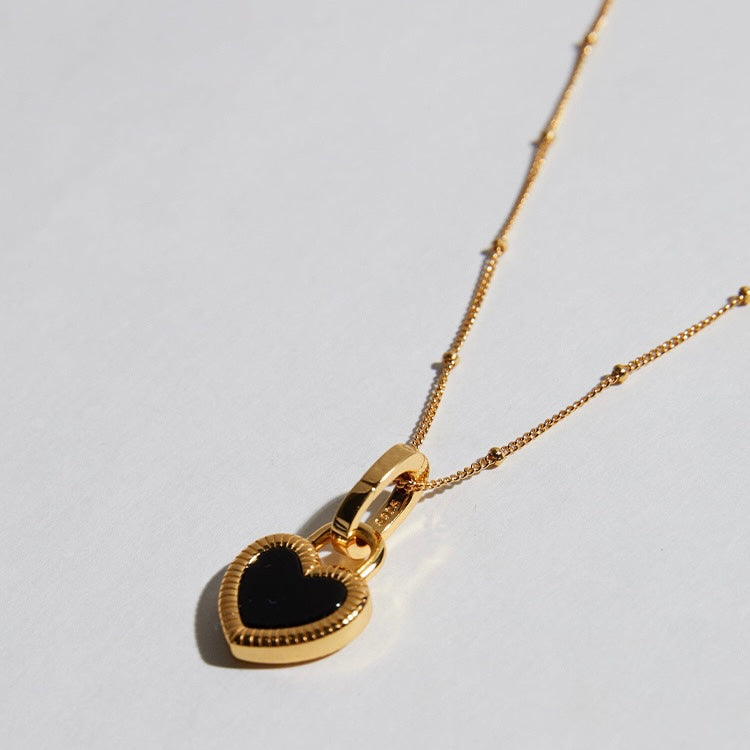 Gold Plated Heart Gemstone Necklace