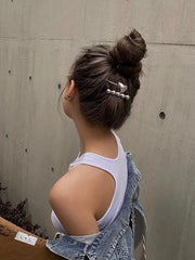 Silver Hair Clip Set