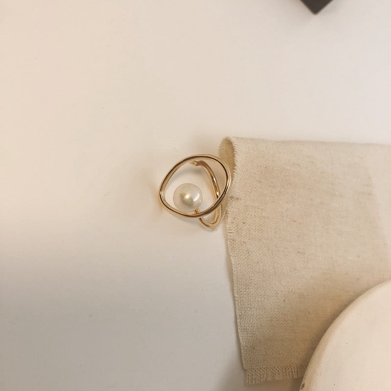 Gold Plated Ring with Pearl