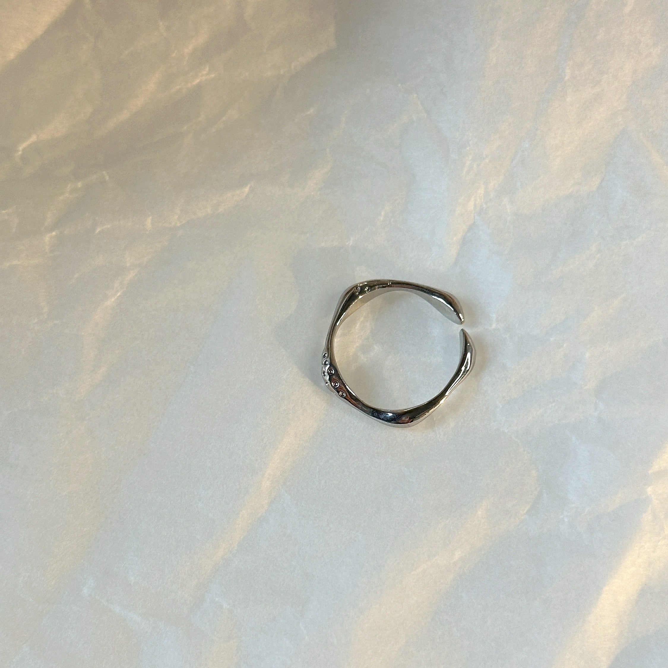 Silver-Plated Irregular Shape Ring
