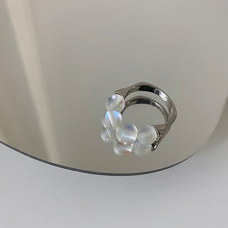 Moon Stone Silver Ring