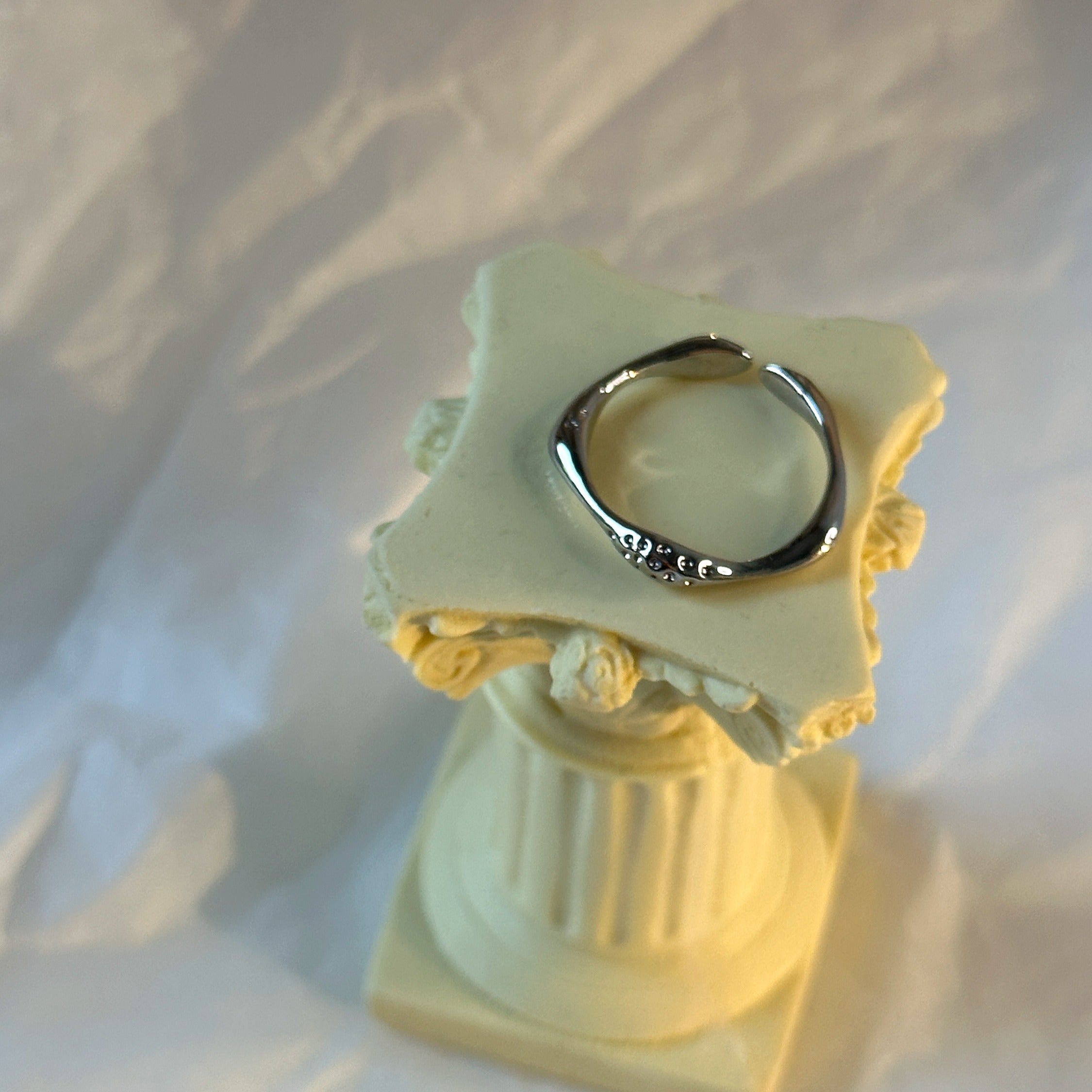 Silver-Plated Irregular Shape Ring