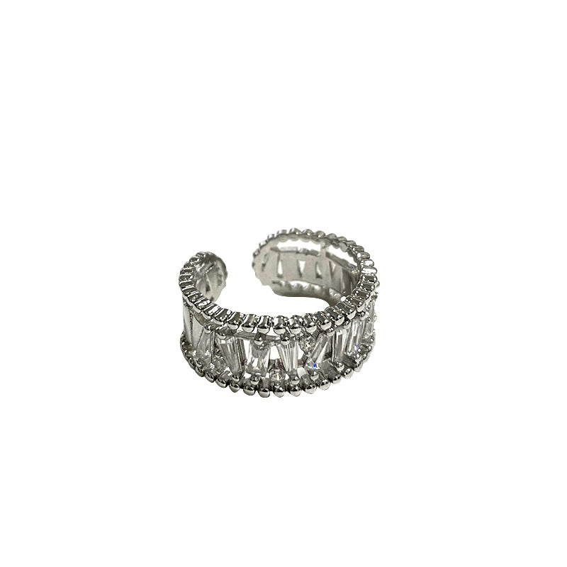 Gold-Plated Ring with Diamonds