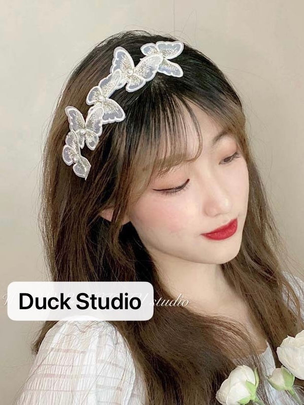 White Butterfly Headband