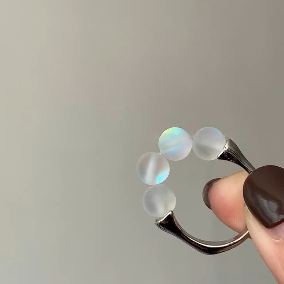 Moon Stone Silver Ring