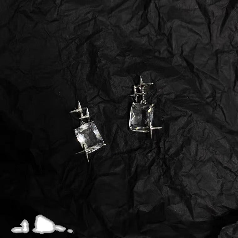 Silver Plated Crystal Stud Earrings