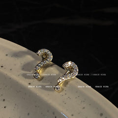 "?" Gold Plated Earrings