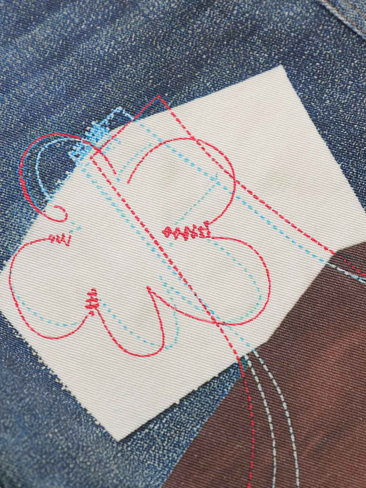 Vintage 3D Appliqué Denim Jeans
