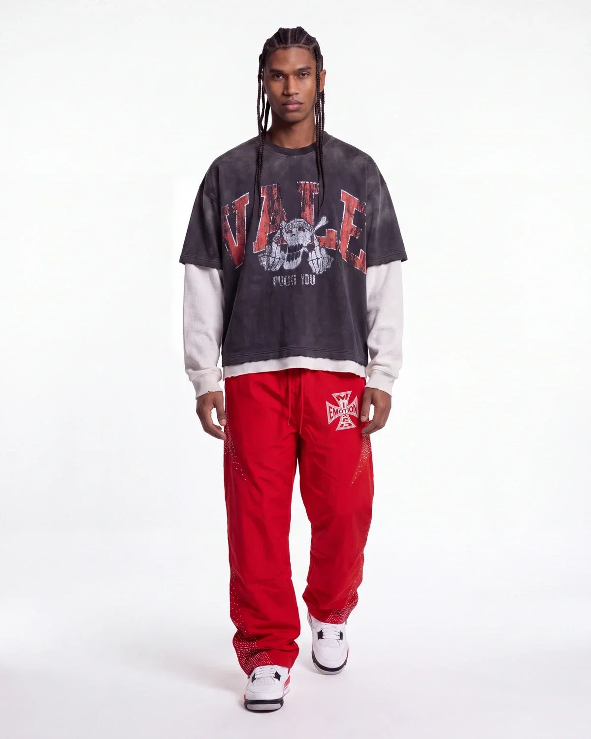 Mixed Emotions Classic Nylon Pant Red