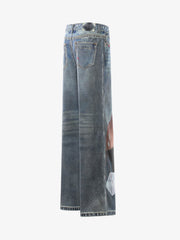 Vintage 3D Appliqué Denim Jeans
