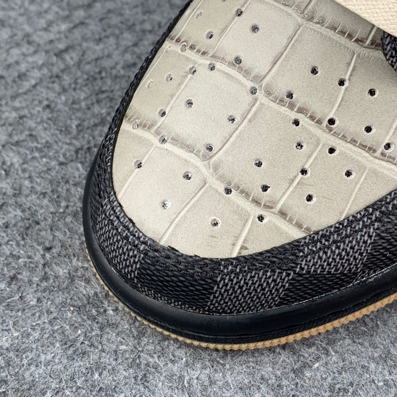 Custom Air Jordan 1 Low LV OG “Crocodile/Shadow”