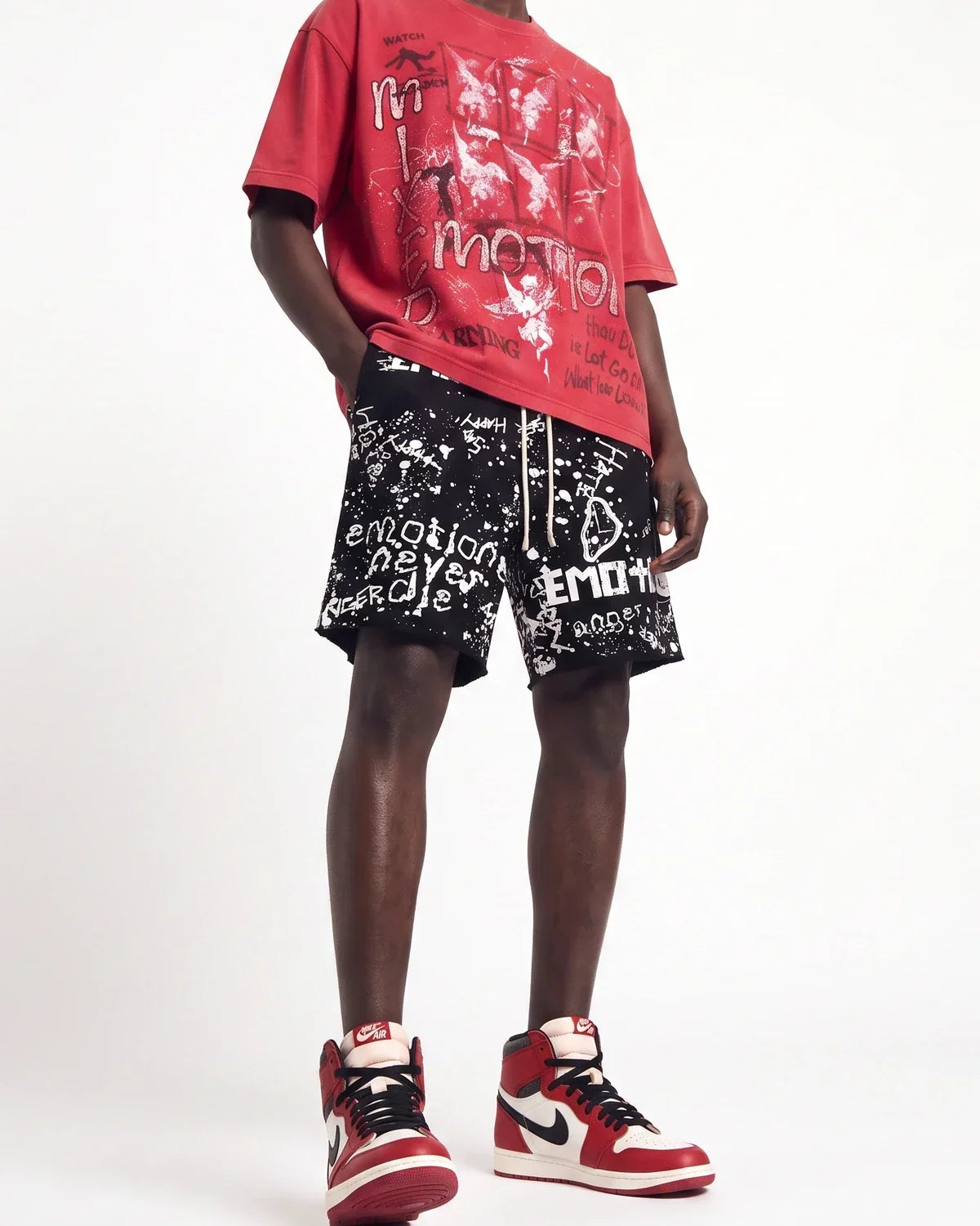 Mixed Emotions Graffiti Shorts Black