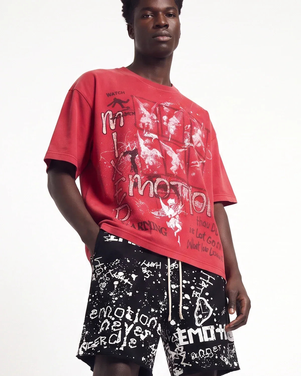 Mixed Emotions Crimson Tee Red