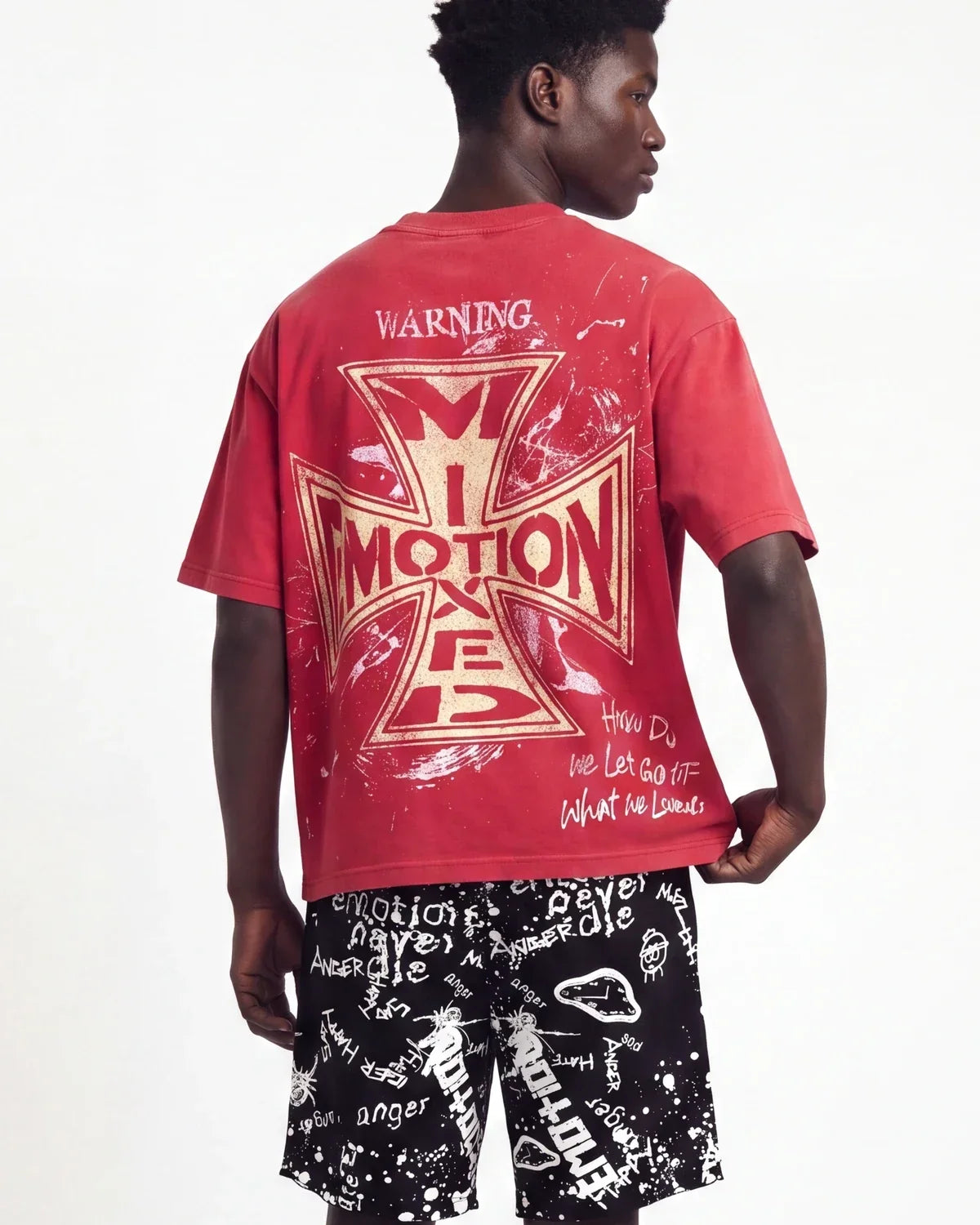 Mixed Emotions Crimson Tee Red