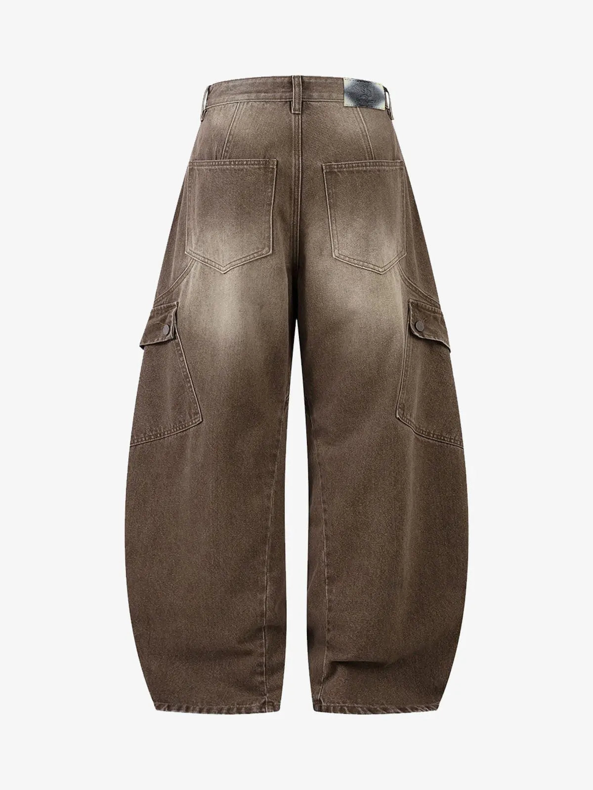 Vintage Washed Workwear Barrel Jeans - 2593