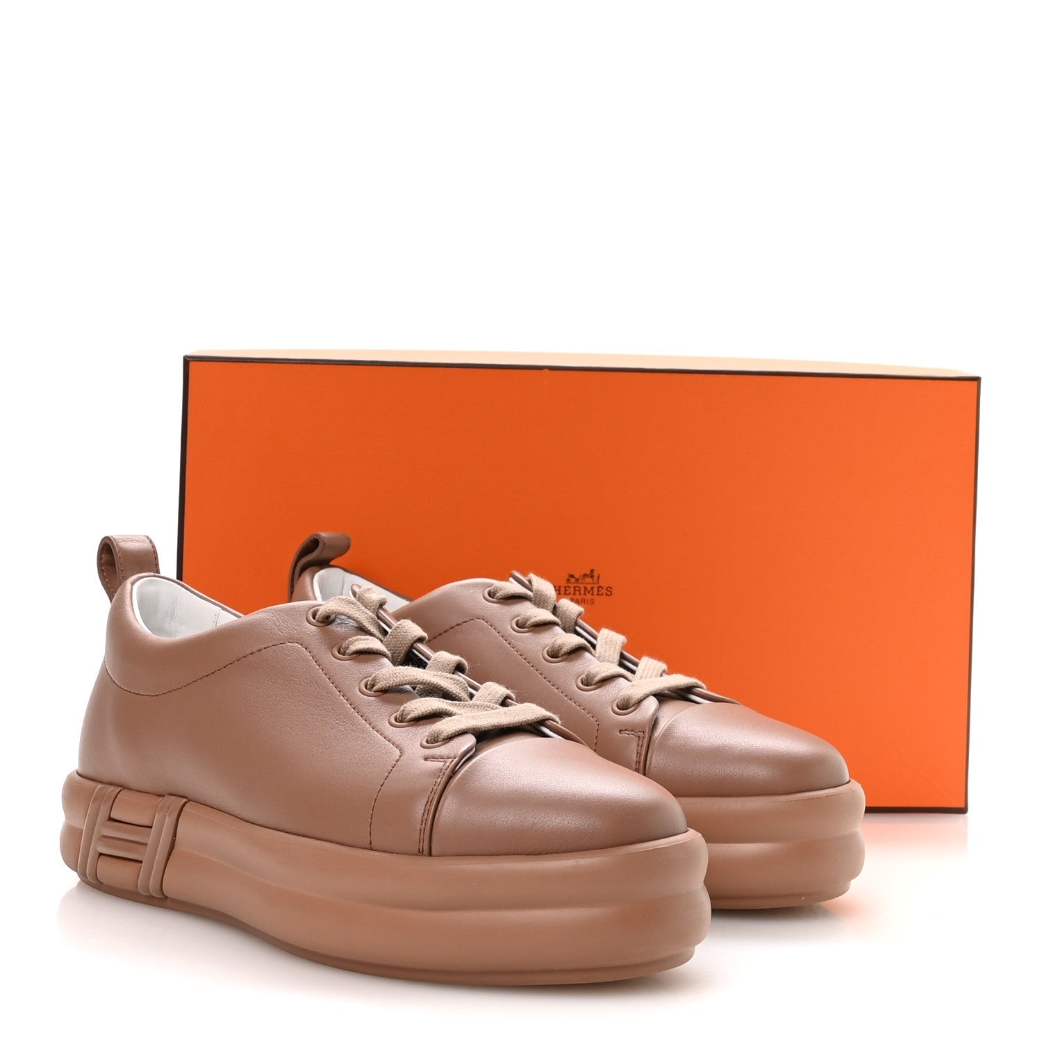 Calfskin Womens Happy Sneakers 37.5 Rose Perle