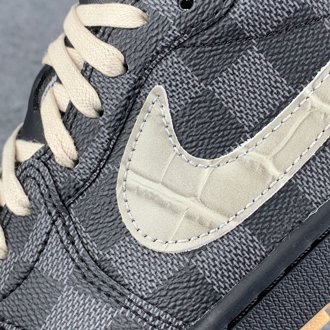 Custom Air Jordan 1 Low LV OG “Crocodile/Shadow”