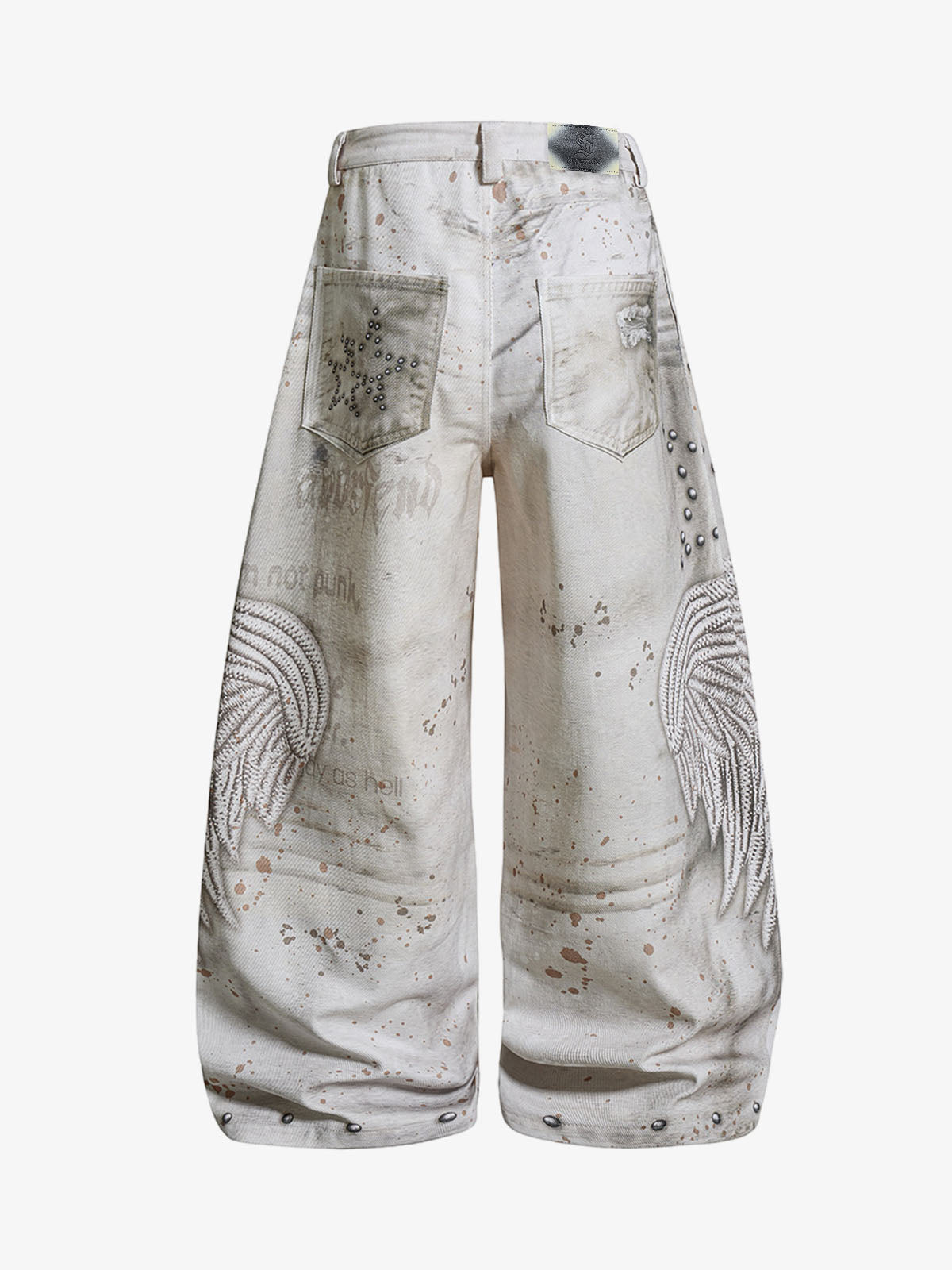 Wing Rivet Dirty Wash Jeans