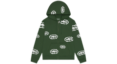 Corteiz x Denim Tears Island Wreath Zip Hoodie Green