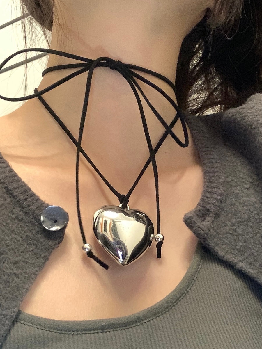 Heart Lace-Up Necklace