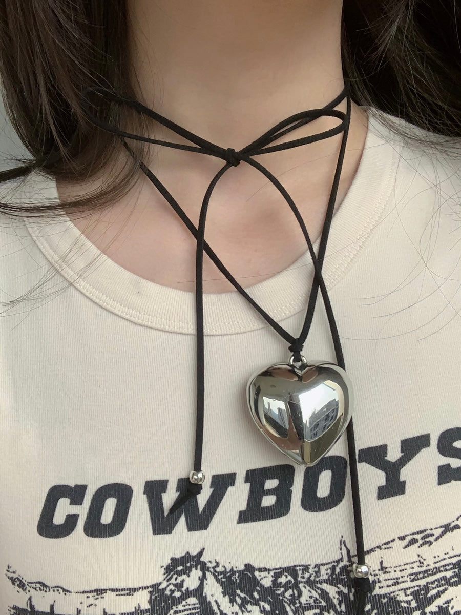 Heart Lace-Up Necklace