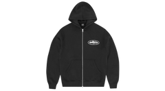 Corteiz Island Puff Print Zip Hoodie Black
