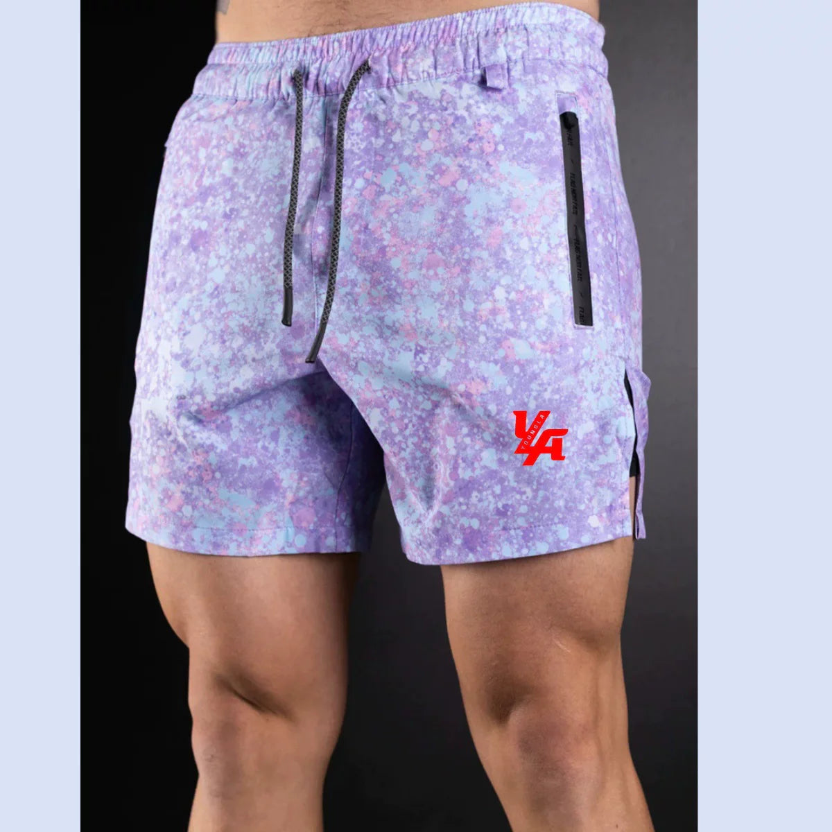 Youngla Summer Men's Sports Shorts Summer Outdoor Beach Shorts Knee High Running Speed Dry Fitness Shorts