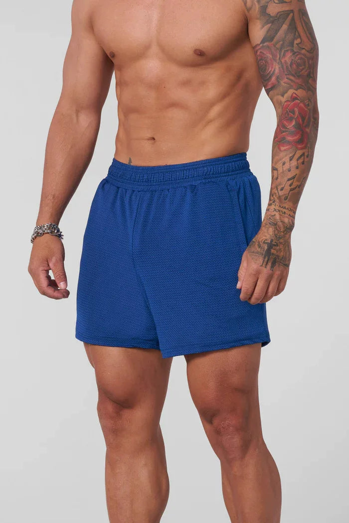 YOONGLA Summer Men's Shorts Jogger Muscle Exercise Fitness Mesh Quick Drying Breathable Training Beach Pants